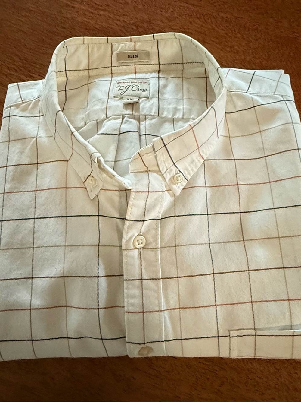 J. Crew Plaid Button-Down Shirt, Men’s XXL